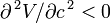 \partial^{\,2}V / \partial c^{\,2}<0