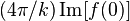 (4\pi/k)\operatorname{Im}[f(0)]