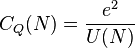 C_Q(N) = {e^2\over U(N)}