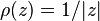 \rho(z)=1/|z|