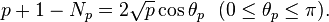  p+1-N_p=2\sqrt{p}\cos{\theta_p} ~~ (0\leq \theta_p \leq \pi).