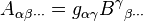 A_{\alpha\beta\cdots} = g_{\alpha\gamma}B^{\gamma}{}_{\beta\cdots}