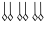 three groups of two minims