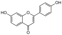 Chemical structure of 4',7-dihydroxyflavone.