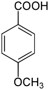 Skeletal formula of p-anisic acid