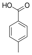 Skeletal formula of p-toluic acid