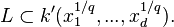 L \subset k'(x_1^{1/q}, ..., x_d^{1/q}).