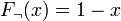 F_\neg(x) = 1-x