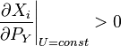 
\left.\frac{\partial X_i}{\partial P_Y}\right|_{U=const}>0
