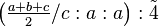 \left ( \tfrac{a+b+c}{2}/c:a:a\right ) :\tilde 4