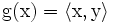 \rm{g}(x)=\langle x, y\rangle