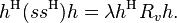 \ h^\mathrm{H} (s s^\mathrm{H}) h = \lambda h^\mathrm{H} R_v h. 