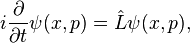 i\frac{\partial}{\partial t} \psi (x, p) = \hat{L} \psi (x, p),