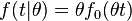 f(t|\theta)=\theta f_0(\theta t)