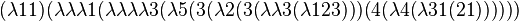 (\lambda 1 1) (\lambda \lambda \lambda 1 (\lambda \lambda \lambda \lambda 3 (\lambda 5 (3 (\lambda 2 (3 (\lambda \lambda 3 (\lambda 1 2 3))) (4 (\lambda 4 (\lambda 3 1 (2 1))))))