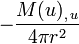 -\frac{M(u)_{,\,u}}{4\pi r^2}