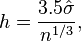 h = \frac{3.5 \hat \sigma}{n^{1/3}},