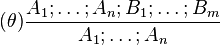 (\theta) \frac{A_1;\ldots;A_n;B_1;\ldots;B_m}{A_1;\ldots;A_n}