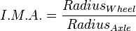 I.M.A.= \frac {Radius_{Wheel}} {Radius_{Axle}} 