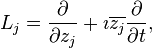 L_j=\frac{\partial}{\partial z_j}+\imath\overline{z_j}\frac{\partial}{\partial t},