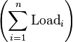 \left( \sum\limits_{i=1}^n\text{Load}_i \right)