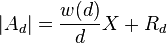  \left\vert A_d \right\vert = \frac{w(d)}{d} X + R_d