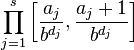  \prod_{j=1}^s \left[ \frac{a_j}{b^{d_j}}, \frac{a_j+1}{b^{d_j}} \right] 