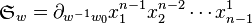  \mathfrak{S}_w = \partial_{w^{-1}w_0} x_1^{n-1}x_2^{n-2} \cdots x_{n-1}^1