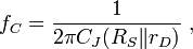 f_C = \frac{1}{2\pi C_J(R_S  \mathit{\parallel}r_D)} \ , 