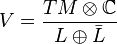 V = \frac{TM\otimes{\mathbb C}}{L\oplus\bar{L}}