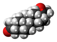 Filled-in diagram of a steroid