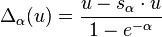 \Delta_\alpha(u) = \frac{u-s_\alpha \cdot  u}{1-e^{-\alpha}}