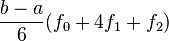  \frac{b-a}{6} (f_0 + 4 f_1 + f_2) 