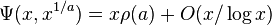 \Psi(x,x^{1/a})=x\rho(a)+O(x/\log x)