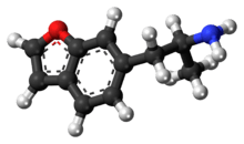 Ball-and-stick model of the 6-APB molecule