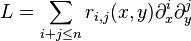 L=\sum_{i+j\leq n}r_{i,j}(x,y)\partial_x^i\partial_y^j