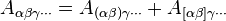 A_{\alpha\beta\gamma\cdots}=A_{(\alpha\beta)\gamma\cdots}+A_{[\alpha\beta]\gamma\cdots}