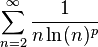 \sum_{n=2}^{\infty}\frac{1}{n \ln(n)^p}