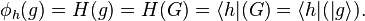  \phi_h(g) = H(g) = H(G)=\langle h|(G) = \langle h|(
|g\rangle). 