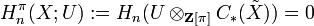 H^\pi_n(X;U) := H_n(U \otimes_{\mathbf{Z}[\pi]} C_*({\tilde X})) = 0