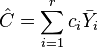 \hat{C} = \sum_{i=1}^r c_i\bar{Y}_i