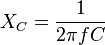 X_C = \frac{1}{2\pi fC}