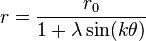  r = \frac{r_0}{1+\lambda \sin(k\theta)}