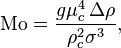 \mathrm{Mo} = \frac{g \mu_c^4 \, \Delta \rho}{\rho_c^2 \sigma^3}, 