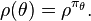 \rho(\theta) = \rho^{\pi_\theta}.