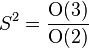 S^2=\frac{ \mathrm{O}(3) }{ \mathrm{O}(2) }