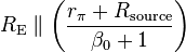  R_\mathrm{E} \parallel \left( {r_\pi + R_\mathrm{source} \over \beta_0 + 1} \right) 