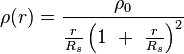 
\rho (r)=\frac{\rho_0}{\frac{r}{R_s}\left(1~+~\frac{r}{R_s}\right)^2}
