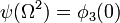 \psi(\Omega^2) = \phi_3(0)