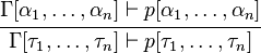  \cfrac{\Gamma[\alpha_1,\ldots,\alpha_n] \vdash p[\alpha_1,\ldots,\alpha_n]}
{\Gamma[\tau_1,\ldots,\tau_n] \vdash p[\tau_1,\ldots,\tau_n]}
